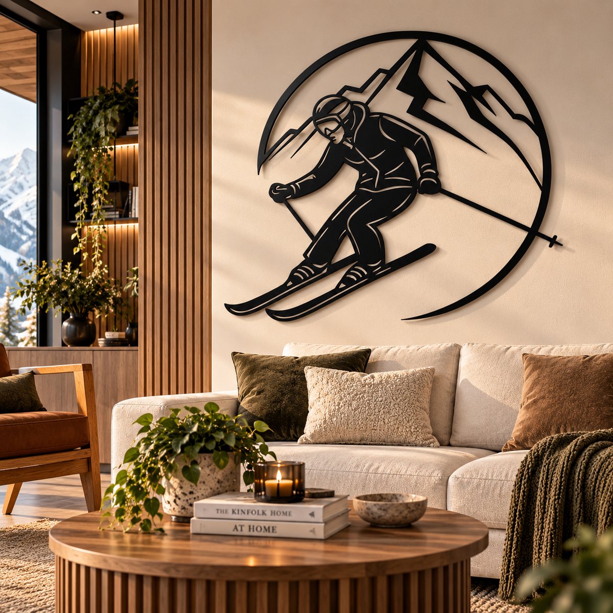 Skiër Wanddecoratie