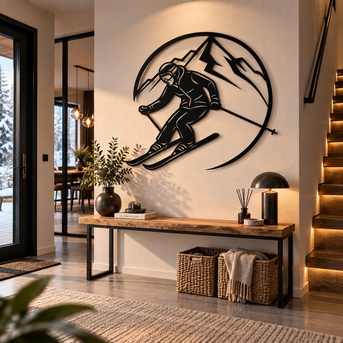 Skiër Wanddecoratie