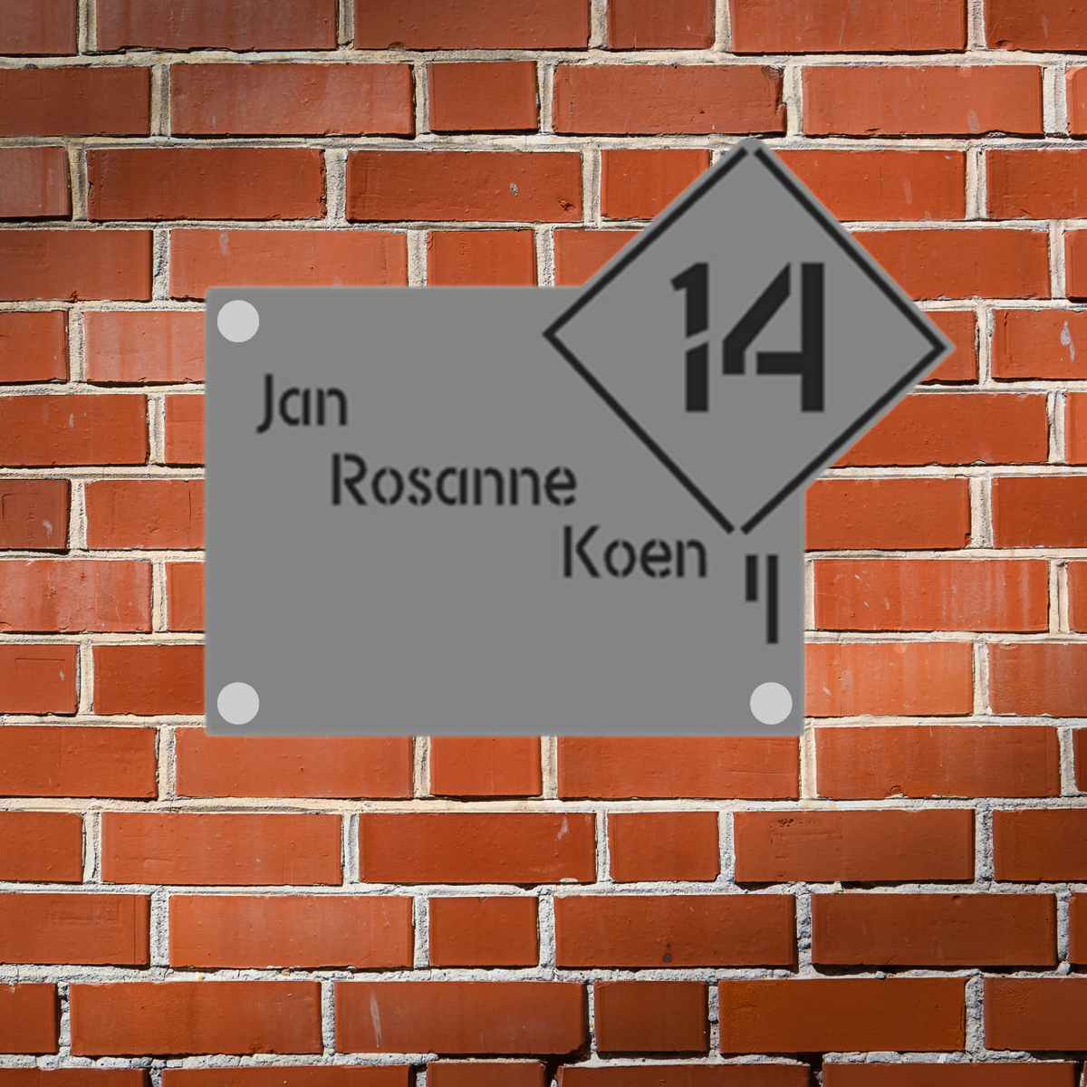Naambordje voordeur (25x20cm)